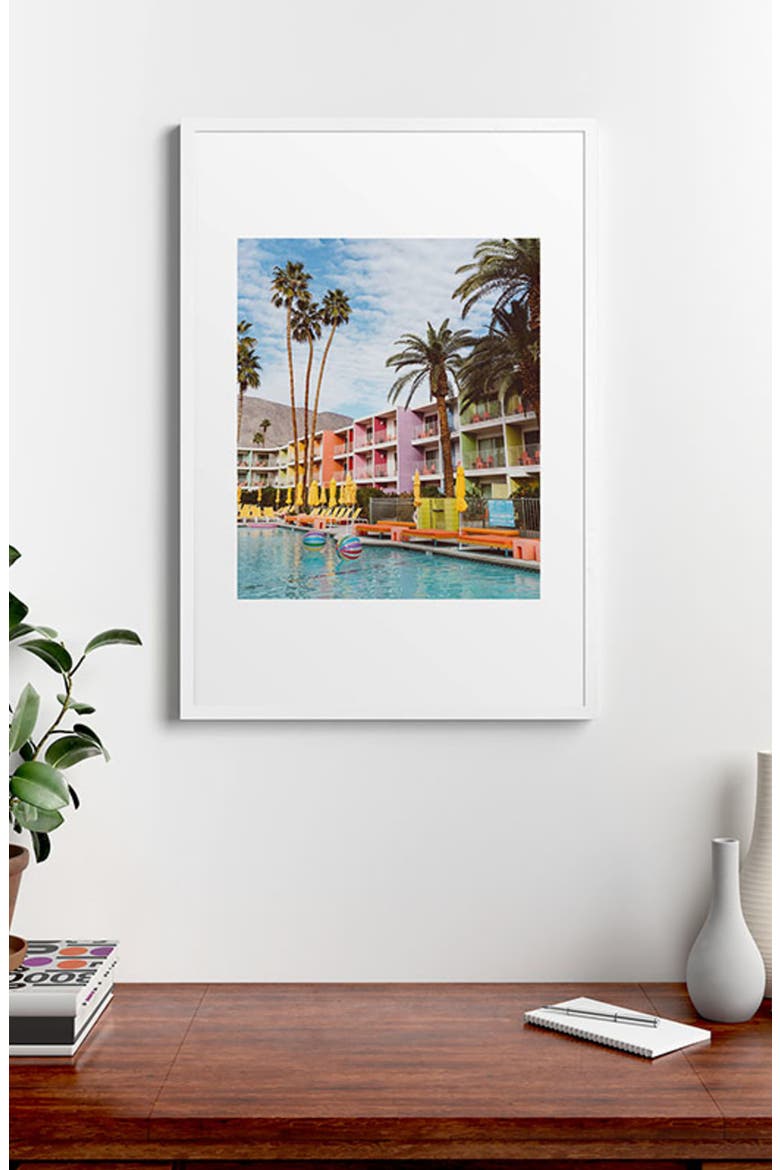 Palm Springs Pool Day VII Framed Art Print, Alternate, color, BLUE