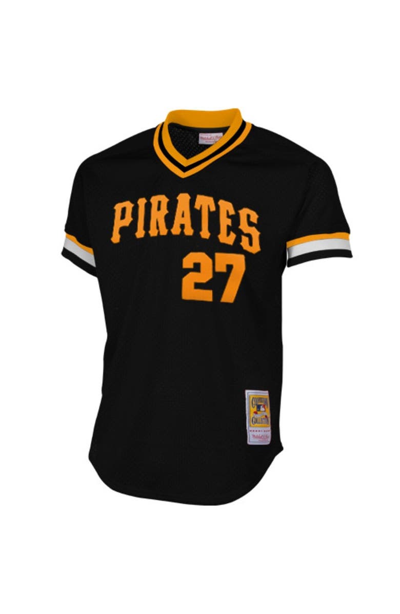Mitchell & Ness Pittsburgh Pirates Kent Tekulve 1982 Cooperstown Collection Authentic Practice Jersey - Black, Alternate, color, 