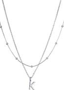 Adornia Initial Pendant Layered Chain Necklace