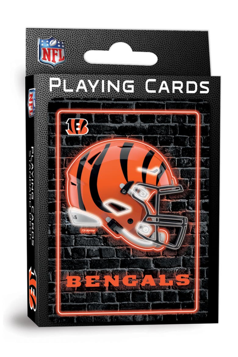 Cincinnati Bengals Neon Playing Cards, Main, color, Multicolor