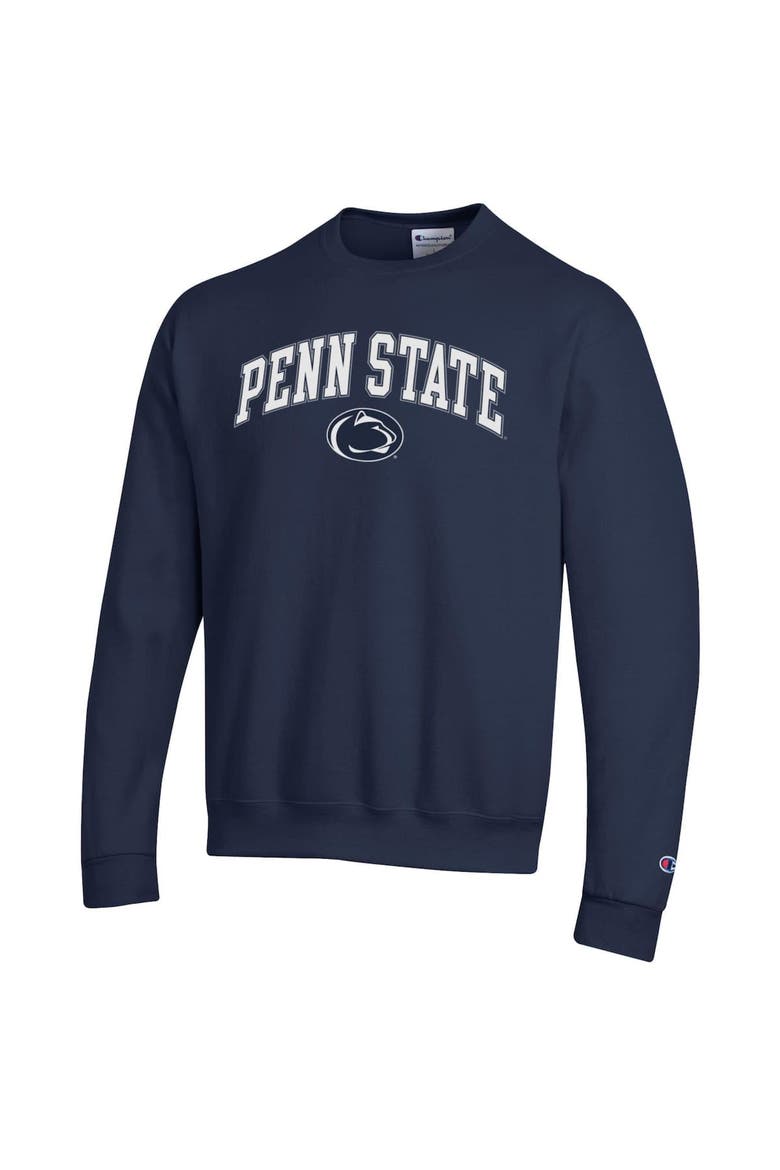 Men's Champion  Navy Penn State Nittany Lions Arch Over Logo Pullover Sweatshirt, Alternate, color, Navy