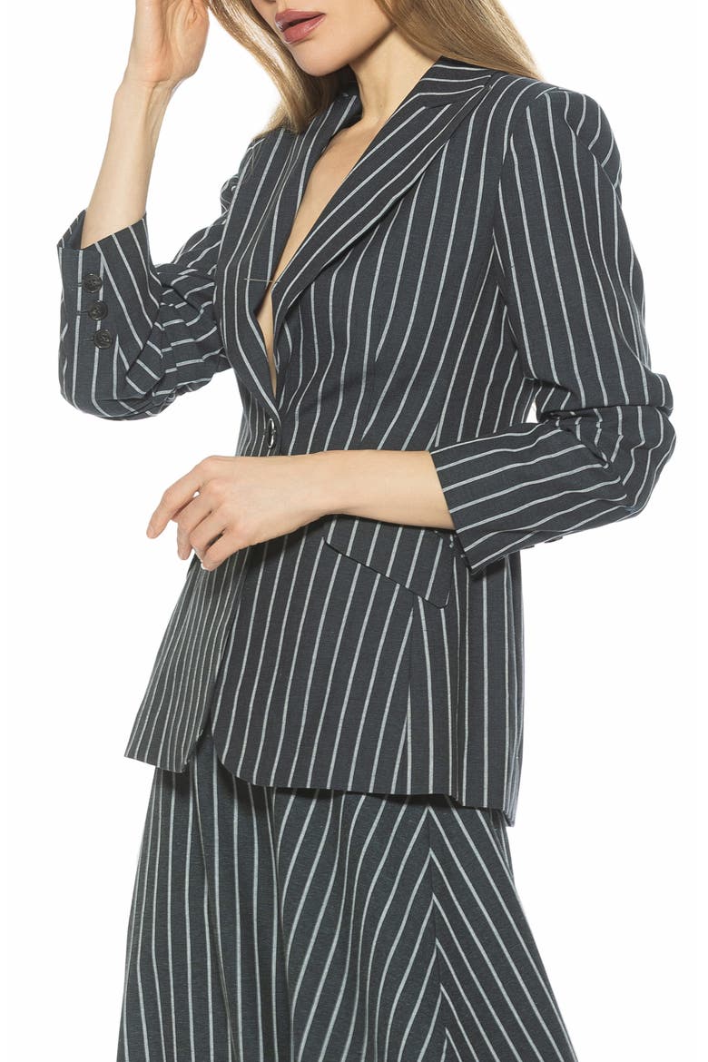 Tau Linen & Cotton Blazer, Alternate, color, NAVY STRIPE