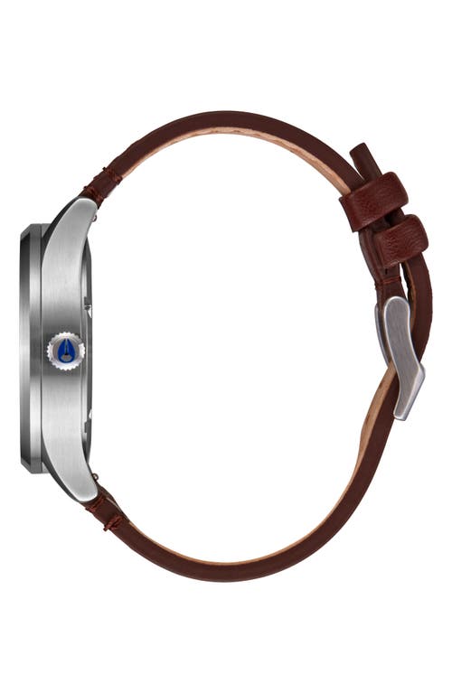 Nixon Sentry Solar Leather Strap Watch, 40mm In Multi
