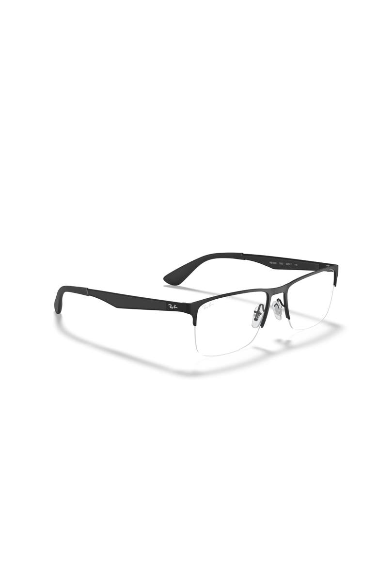 Ray-Ban 58mm Rectangle optical glasses, Alternate, color, Black