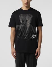 PHILIPP PLEIN Round Neck T-Shirt Teddy Strass Teddy Bear Men