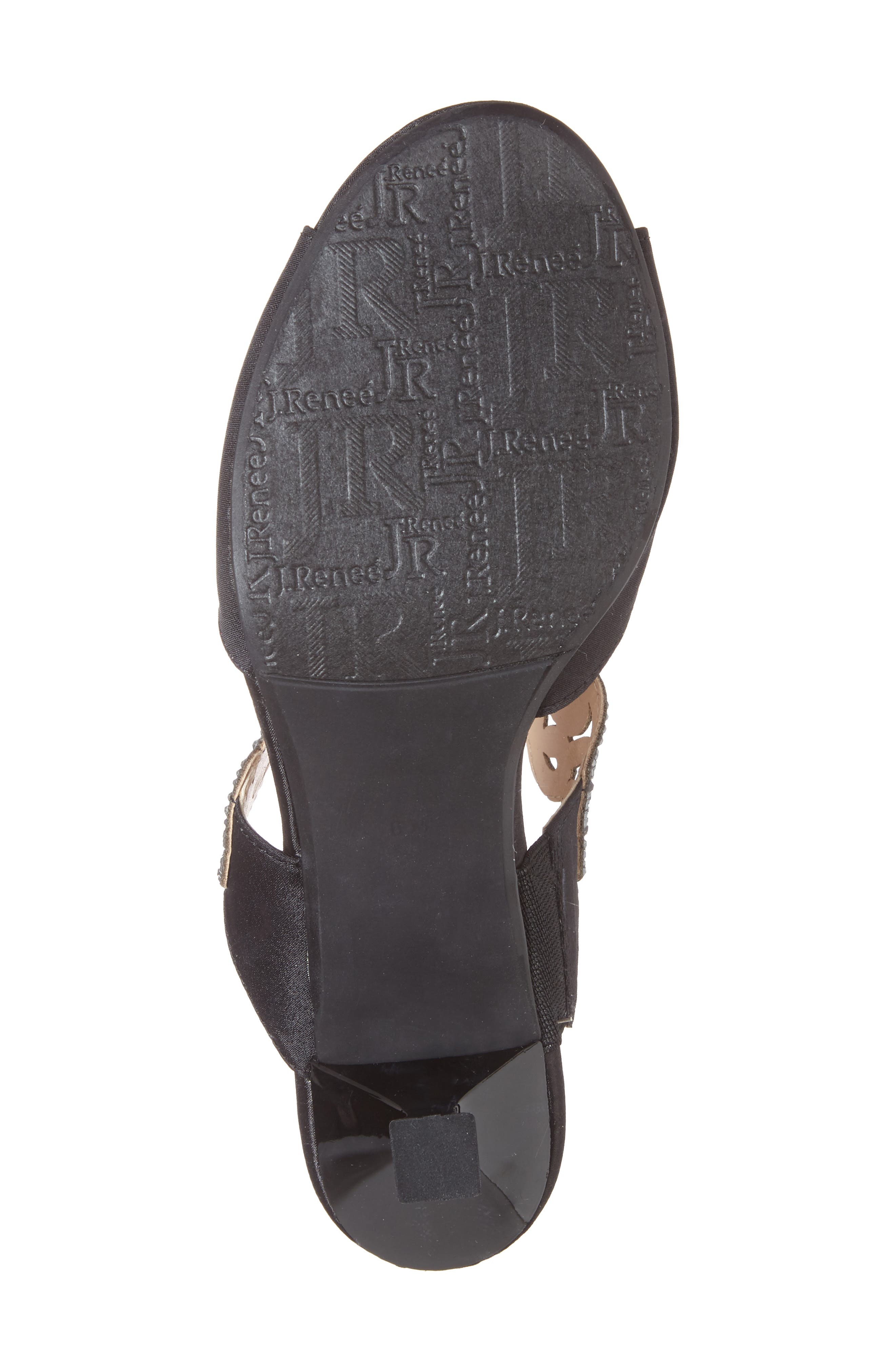 'Francie' Evening Sandal, Alternate, color, BLACK