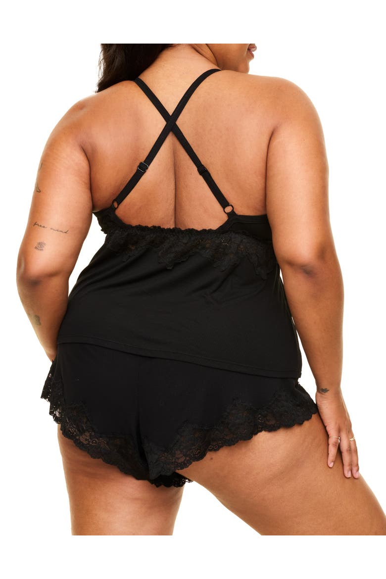 Lora Pajama Cami & Shorts Set, Alternate, color, Black