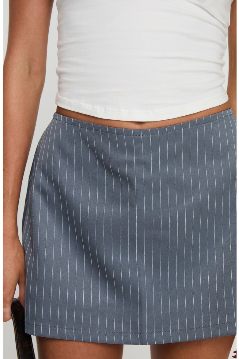Gigi Pinstripe Miniskort, Alternate, color, GREY