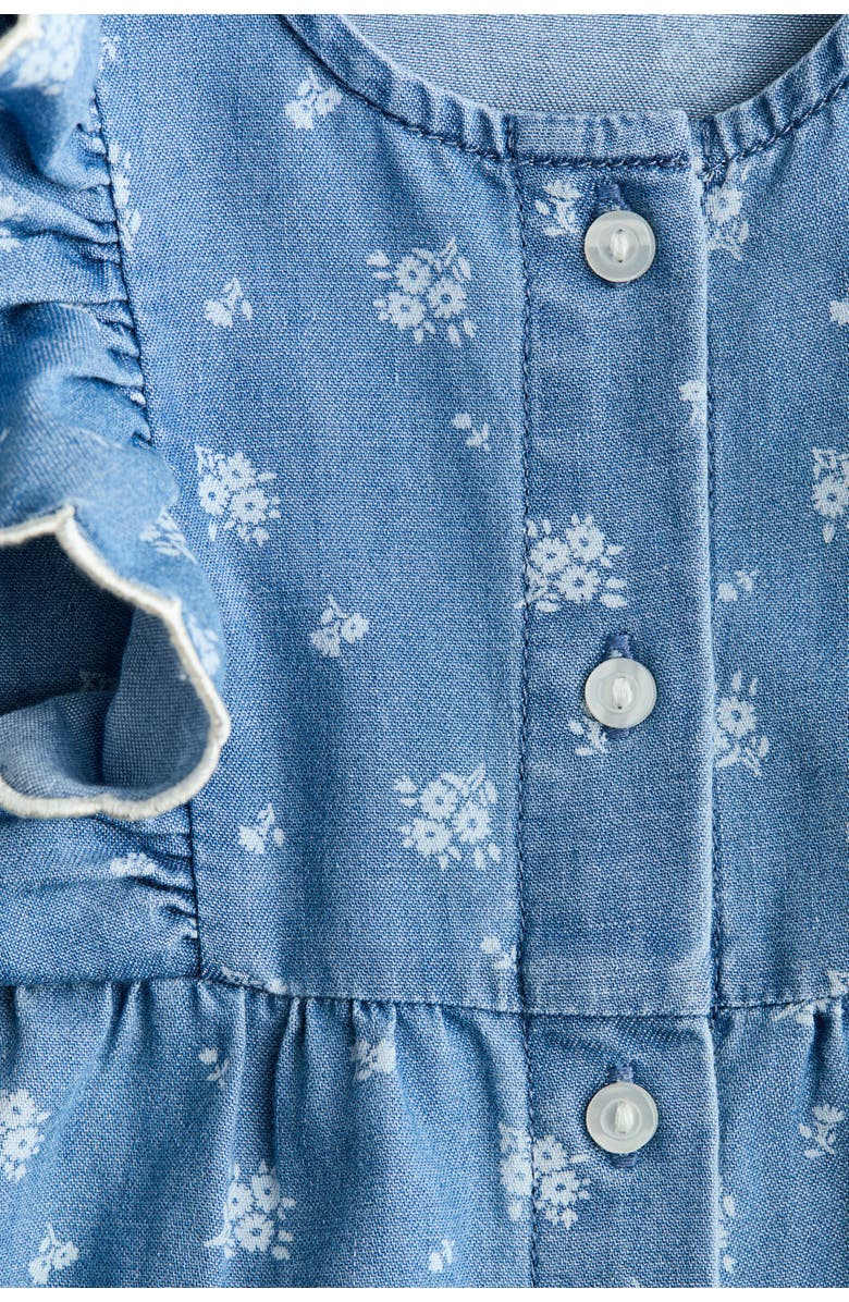 H&M Printed Denim Romper Suit, Alternate, color, 