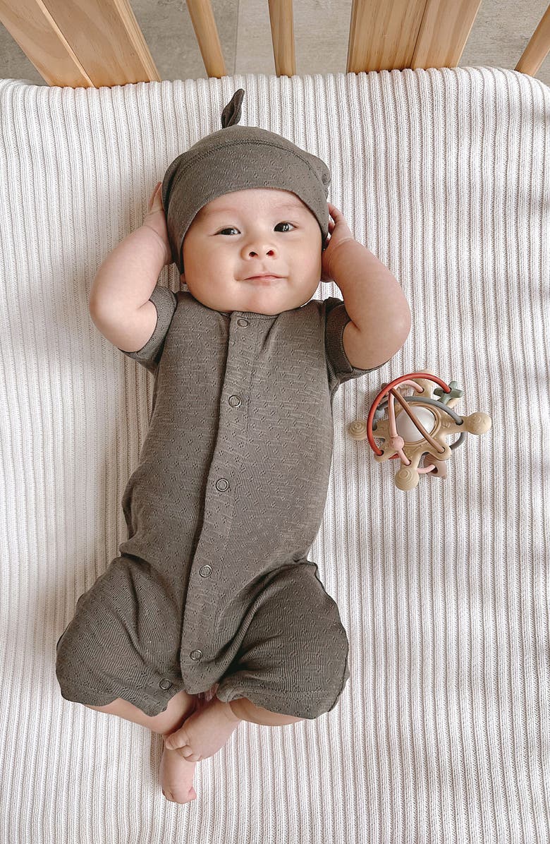 L'ovedbaby Pointelle Organic Cotton Romper, Alternate, color, 