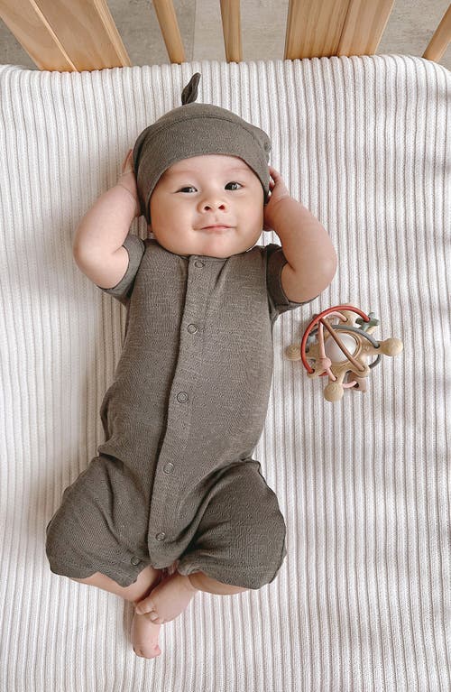 L'ovedbaby Pointelle Organic Cotton Romper In Feather