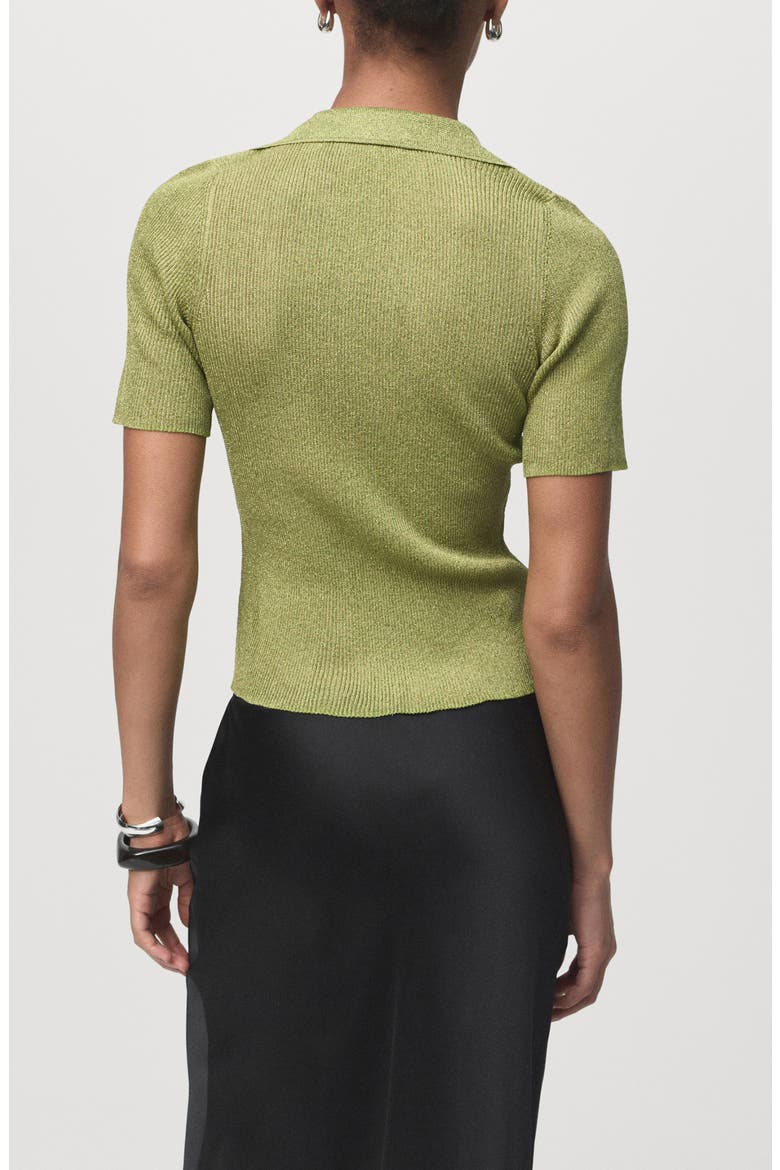 Metallic Polo Sweater, Alternate, color, PASTEL GREEN