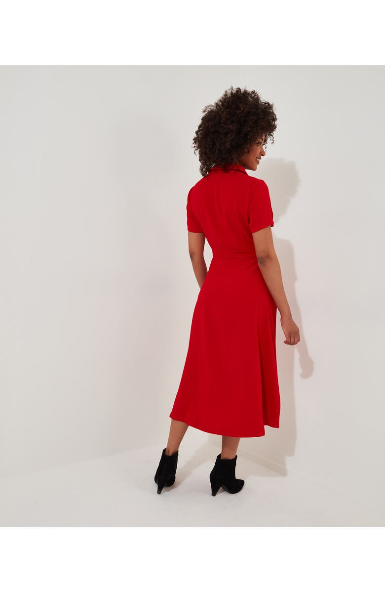 Joe Browns Retro Button Midi Dress, Alternate, color, Ruby