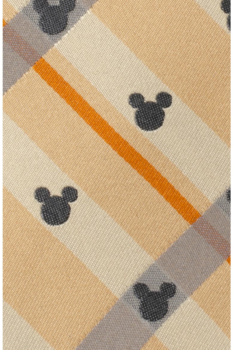 x Disney Mickey Tan Plaid Silk Tie, Alternate, color, TAN