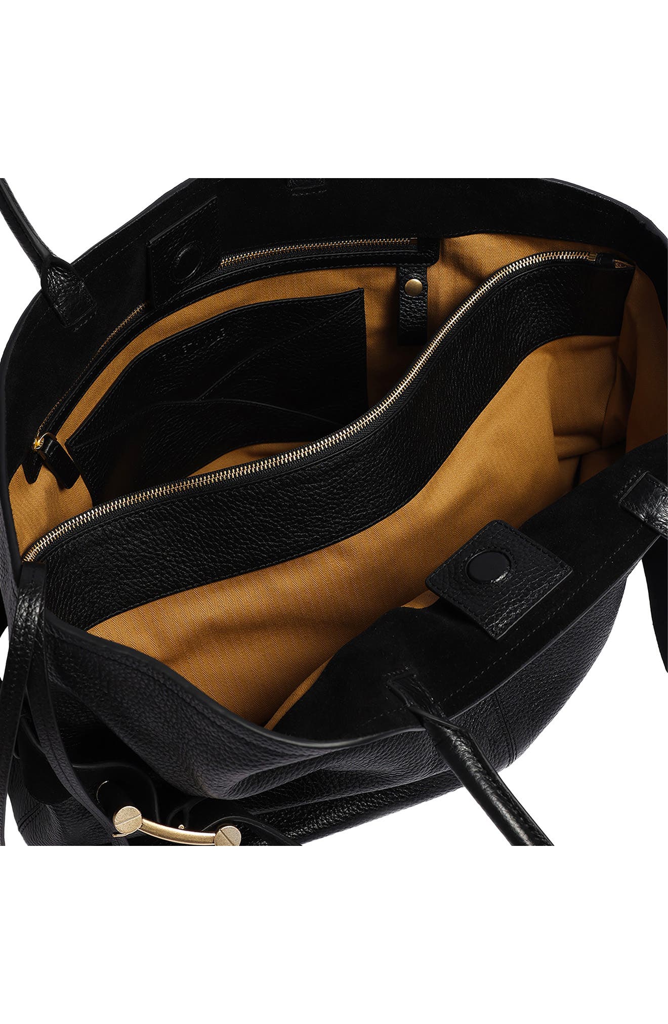 Bowery Leather Tote, Alternate, color, BLACK