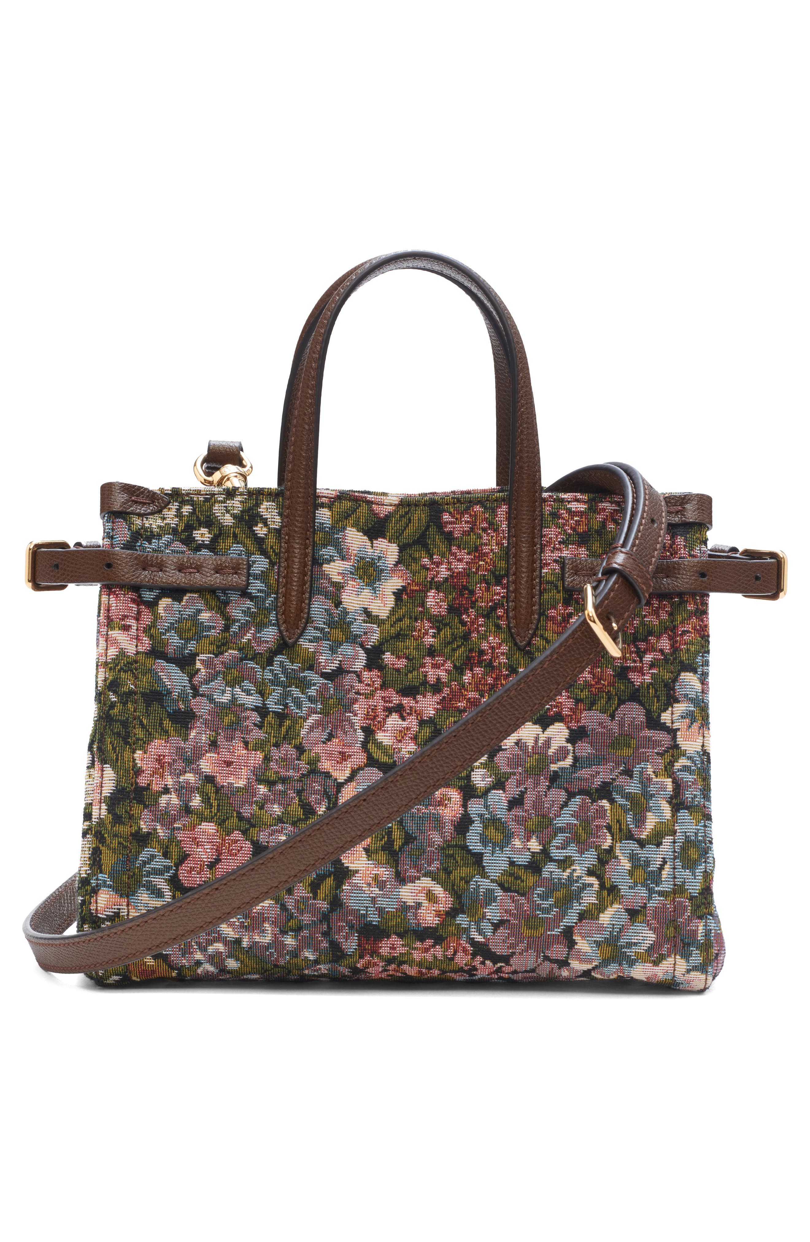 Valentino Garavani Small Antibes Floral Tote, Alternate, color, Multi Brown