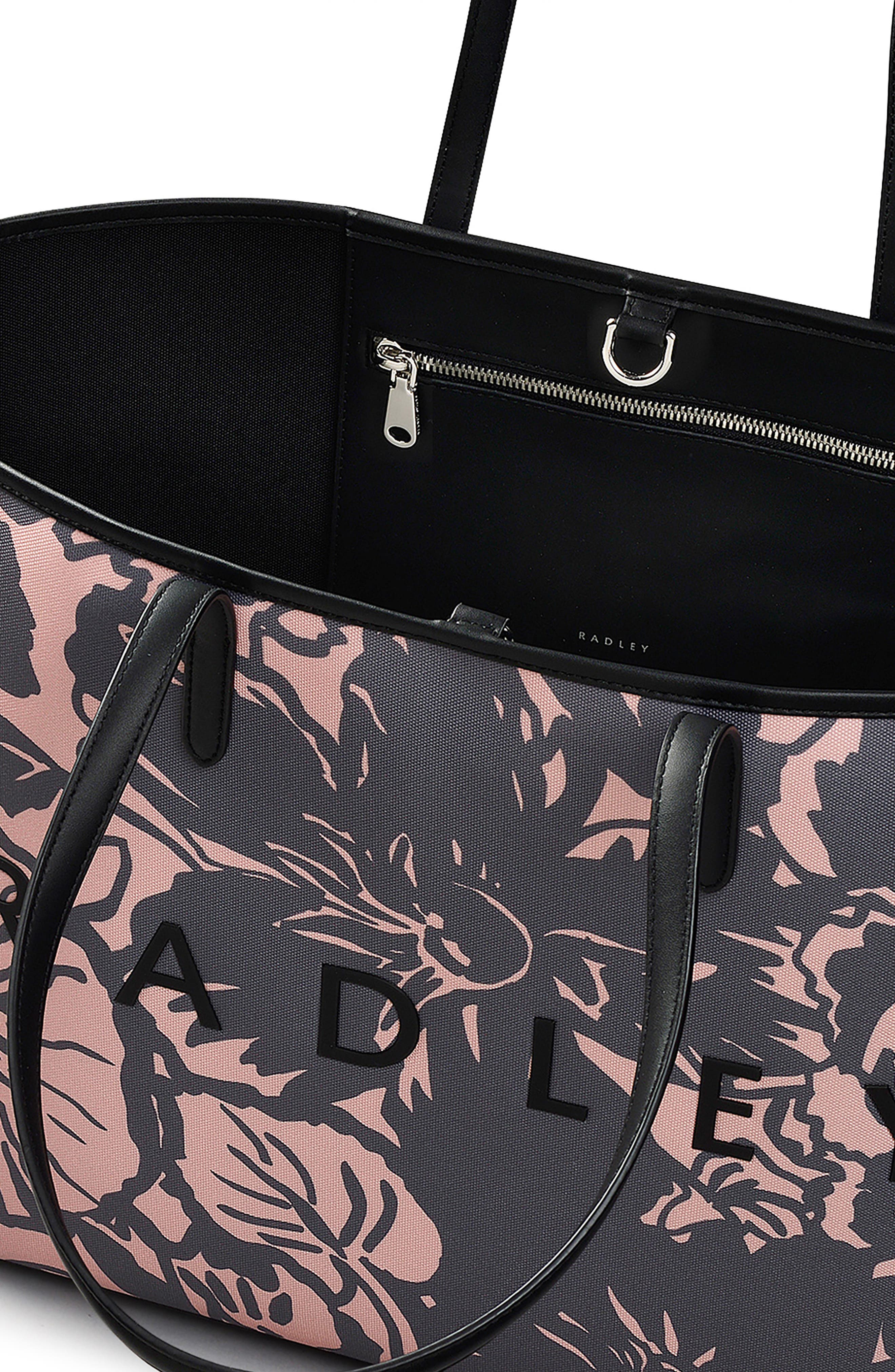 Radley Southwell Gardens Floral Large Tote Bag, Alternate, color, Black