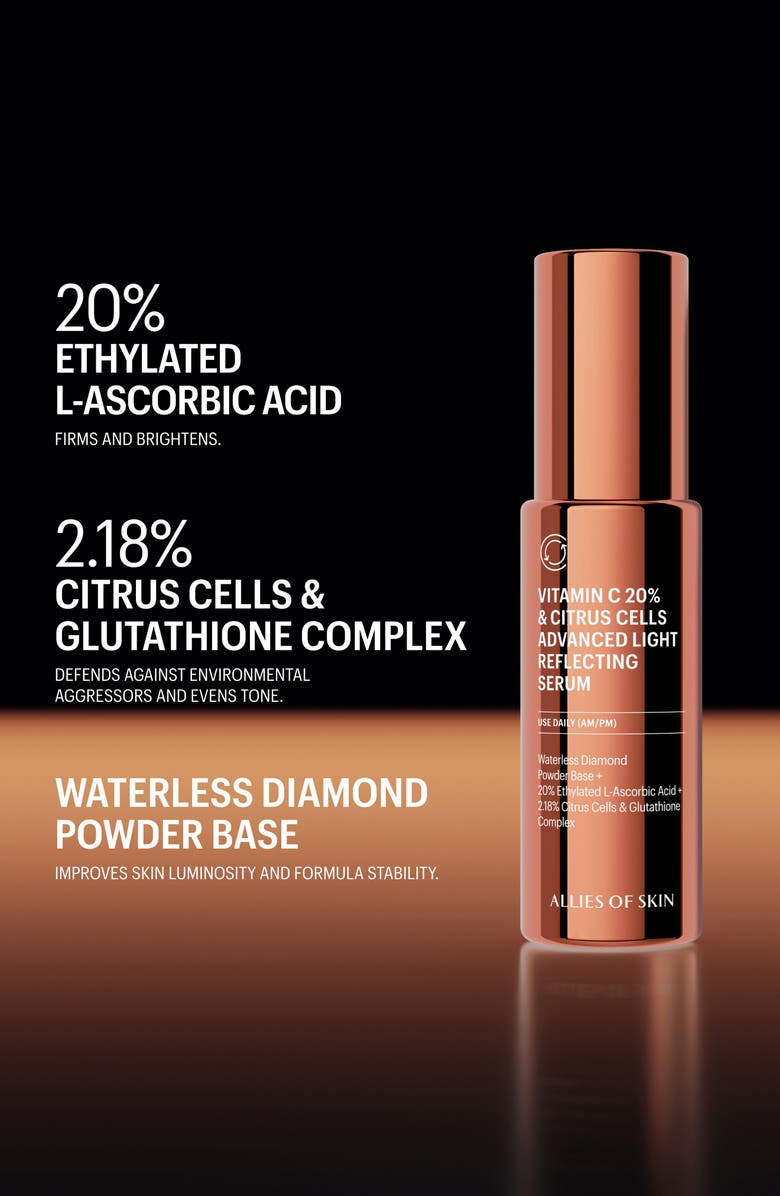 ALLIES OF SKIN Vitamin C 20% & Citrus Cells Advanced Light Reflecting Serum, Alternate, color, 