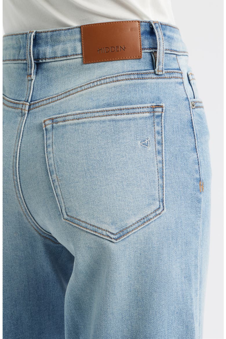 Cuffed High Waist Ankle Wide Leg Jeans, Alternate, color, MEDIUM WASH