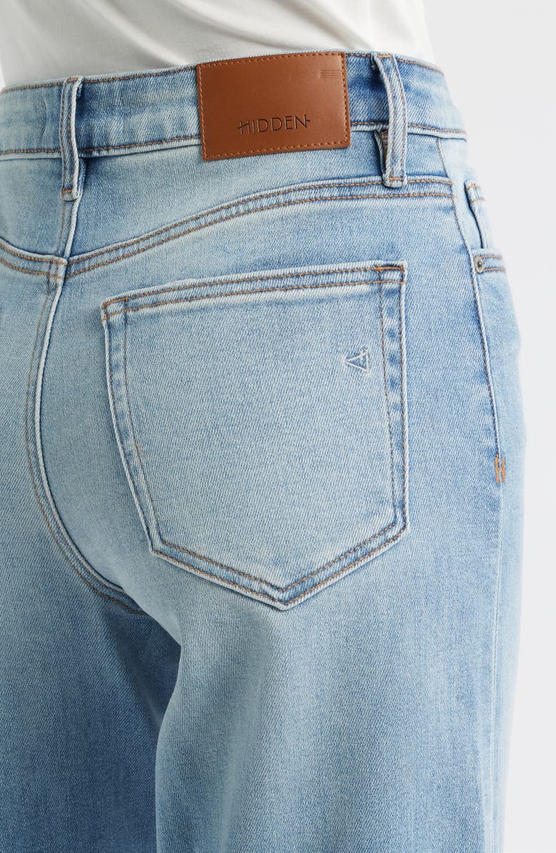 HIDDEN JEANS Cuffed High Waist Ankle Wide Leg Jeans, Alternate, color, Medium Wash