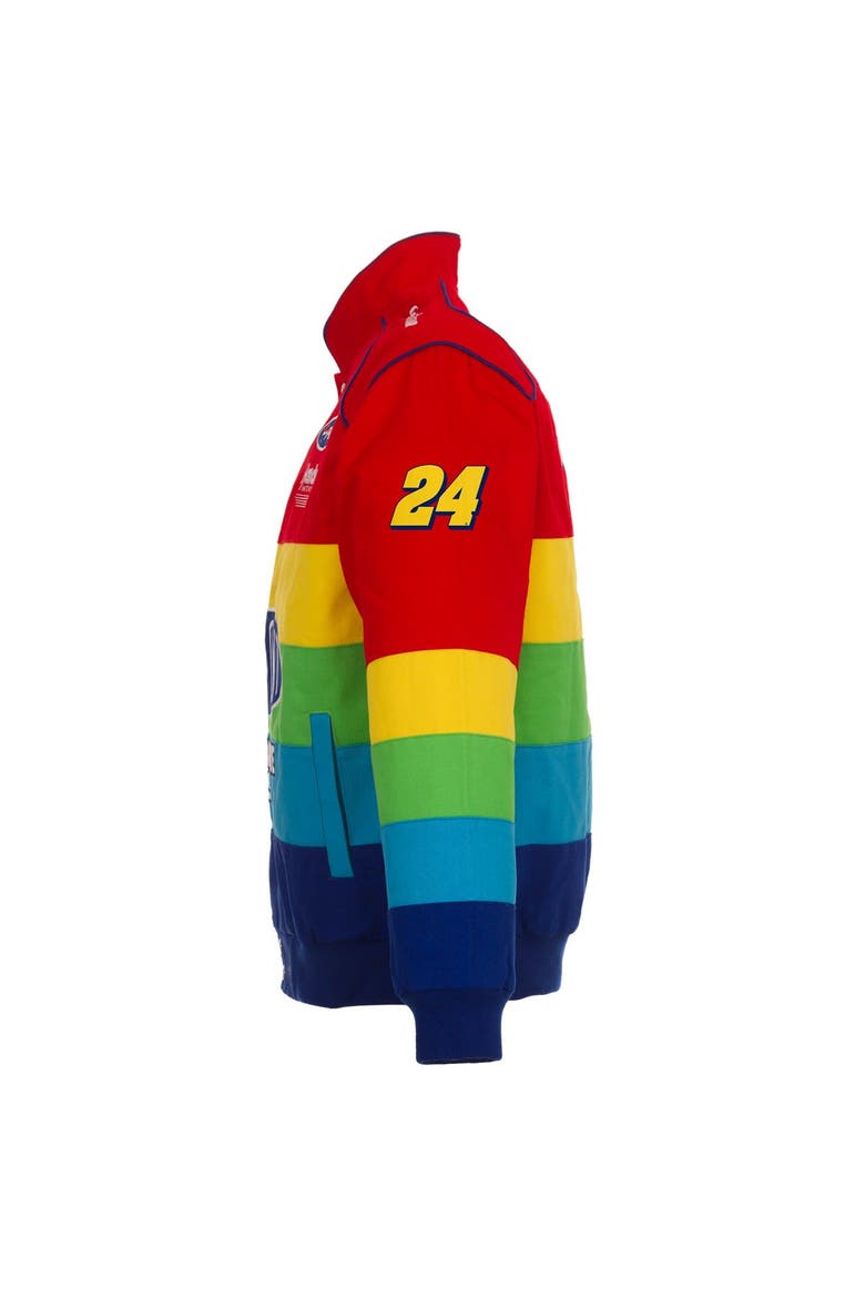 Men's JH Design Red/Blue Jeff Gordon Twill Uniform Full-Snap Jacket, Alternate, color, Red