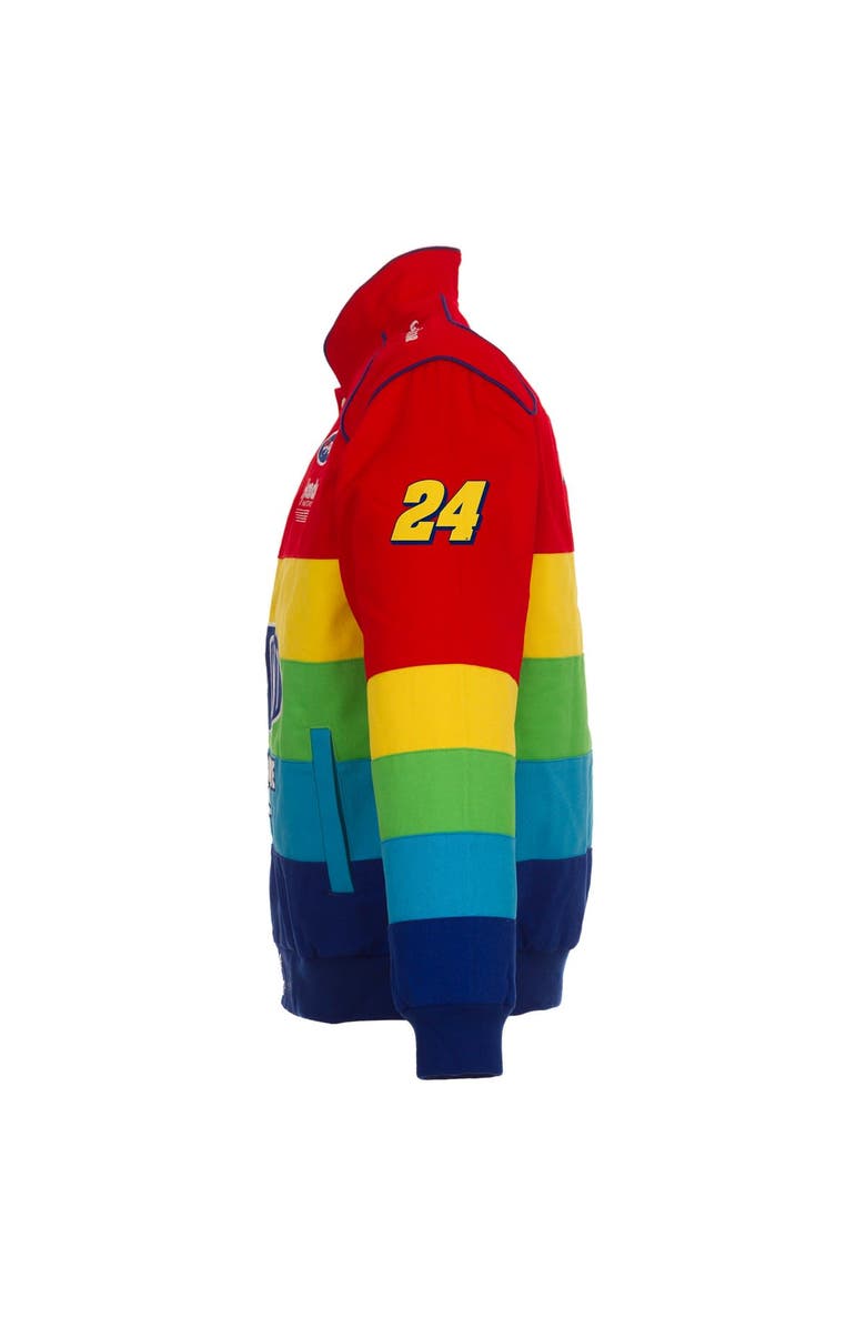 JH DESIGN Men's JH Design Red/Blue Jeff Gordon Twill Uniform Full-Snap Jacket, Alternate, color, Red