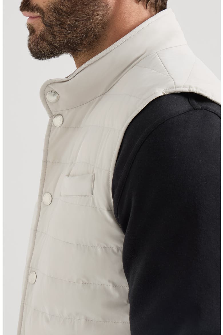 Bonded taffeta lightweight down vest, Alternate, color, Panama