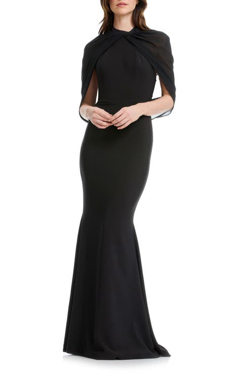 Aviva High Neck Open Back Evening Gown