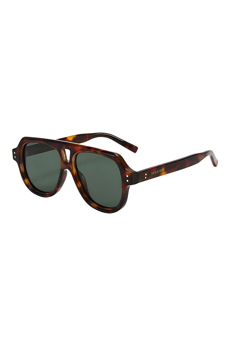 Ender 53mm Polarized Aviator Sunglasses, Alternate, color, TORTE / GREEN