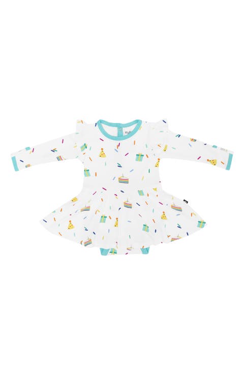 Cloud Party Long Sleeve Twirl Dress (Baby)