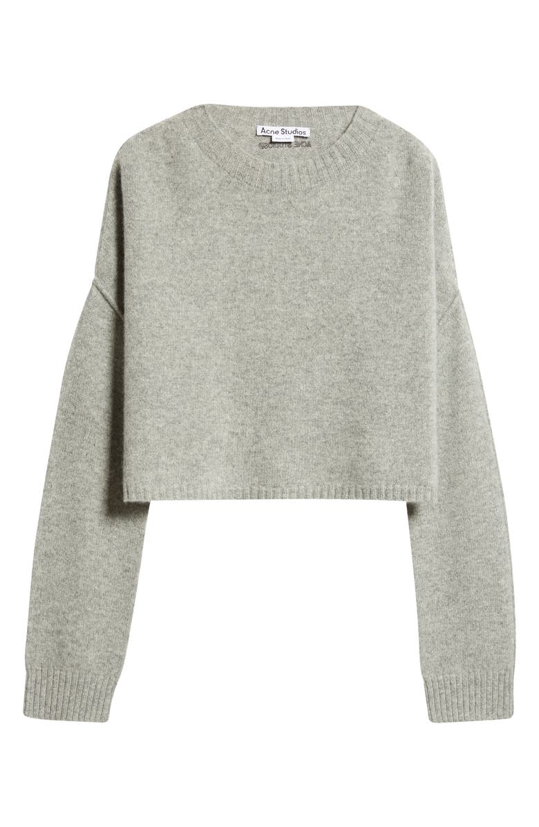 Acne Studios Karat Cool Wool & Cashmere Crop Sweater, Alternate, color,