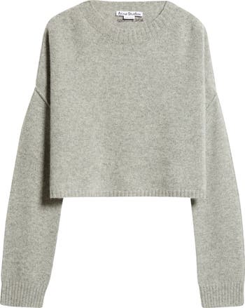 Acne Studios Karat Cool Wool & Cashmere Crop Sweater | Nordstrom