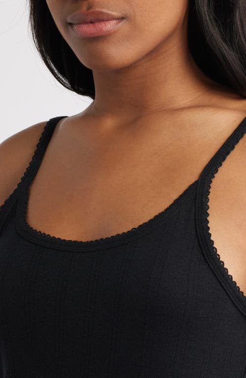 Open Edit Pointelle Knit Chemise