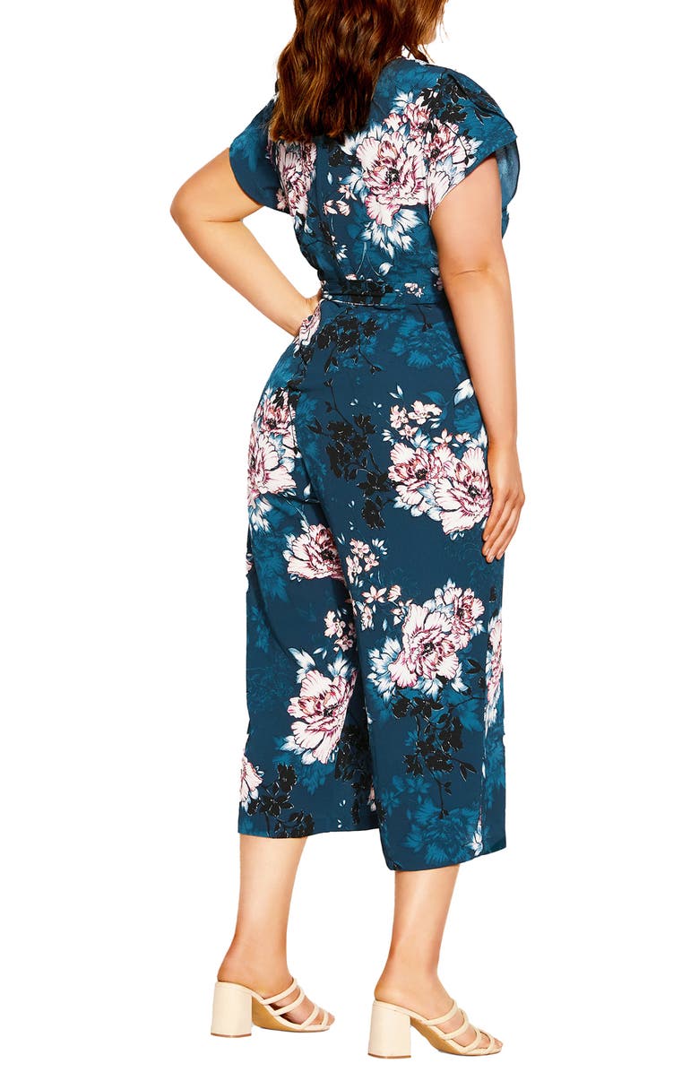 City Chic Blossom Floral Jumpsuit, Alternate, color, 