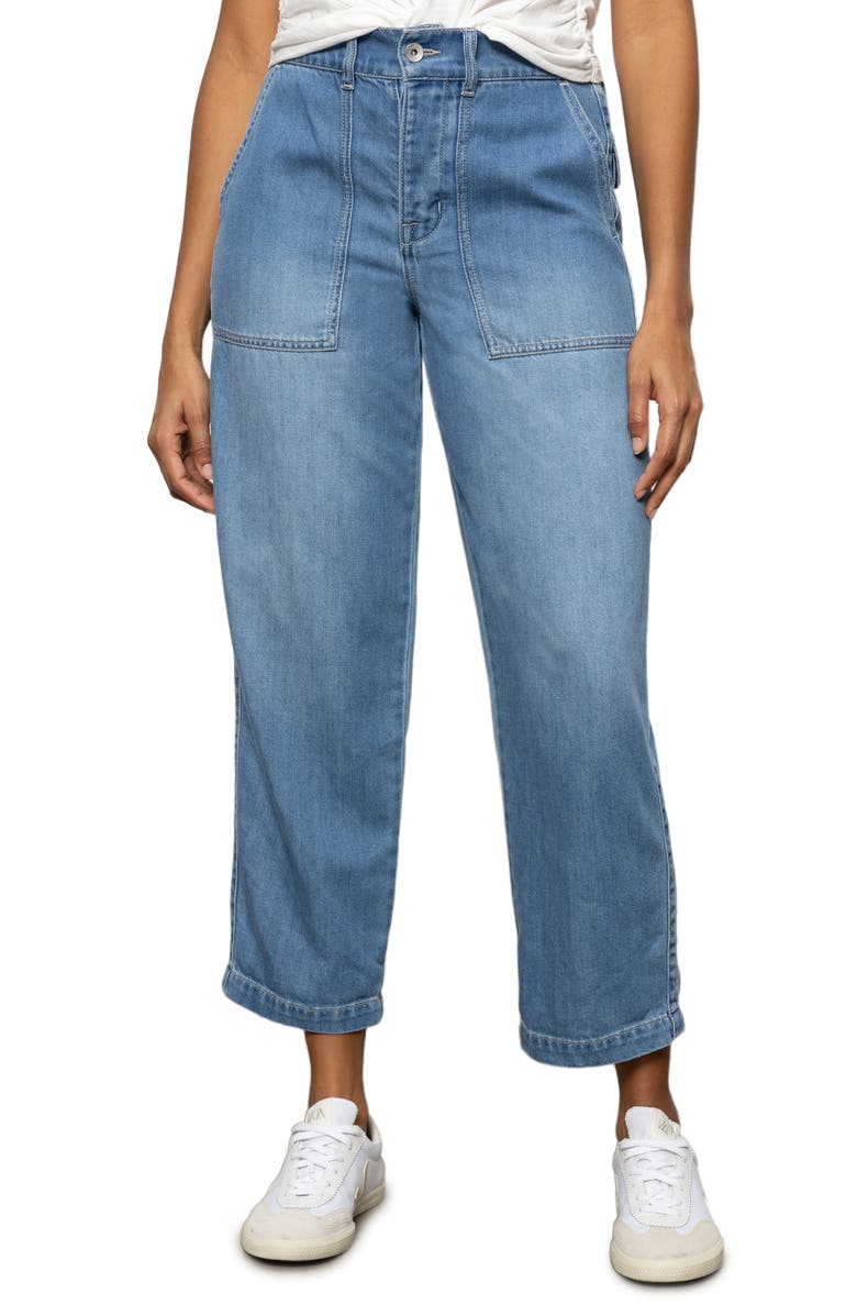 Sanctuary Cruiser High Waist Ankle Denim Chinos, Main, color, 