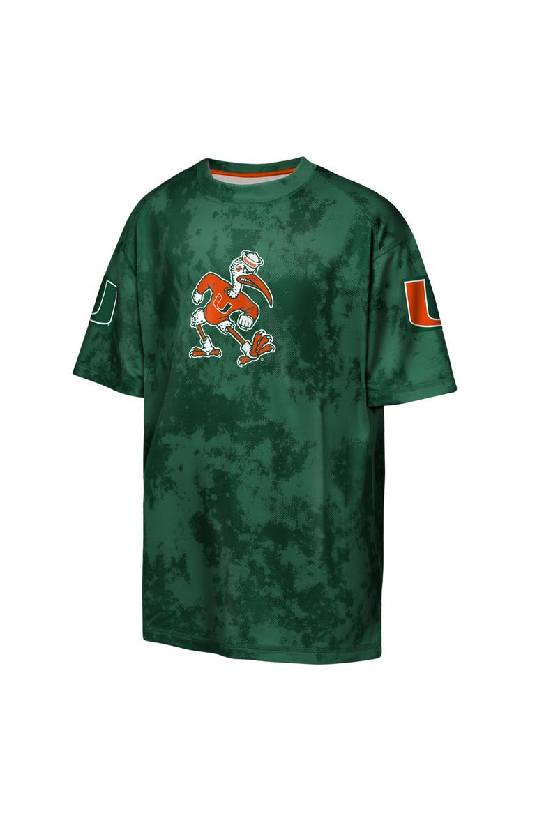 Youth Outerstuff  Green Miami Hurricanes Off-Side Sublimated T-Shirt, Alternate, color, Green