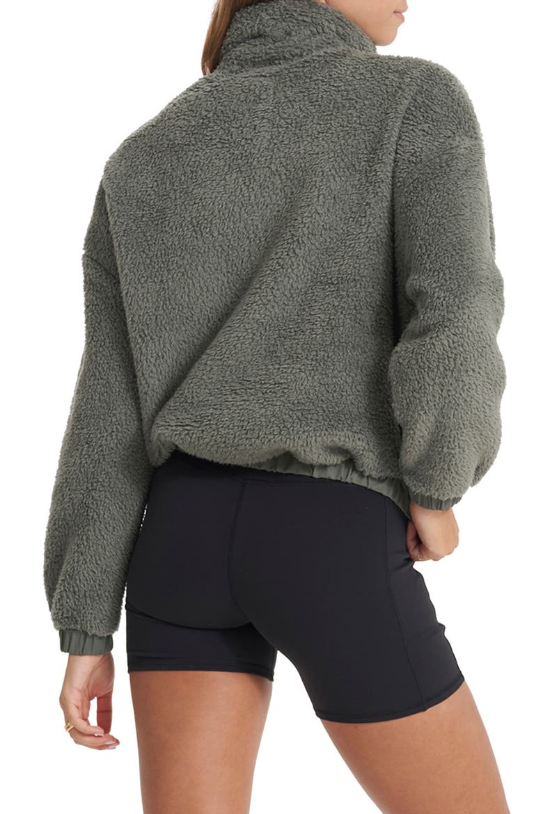 Cozy High Pile Fleece Jacket, Alternate, color, DUSTY PINE