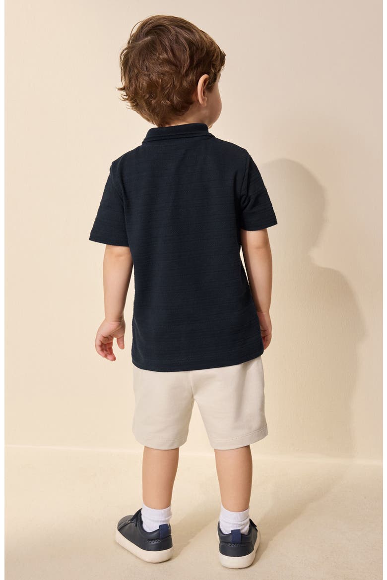 Kids' Cotton Polo & Short Set, Alternate, color, BLUE