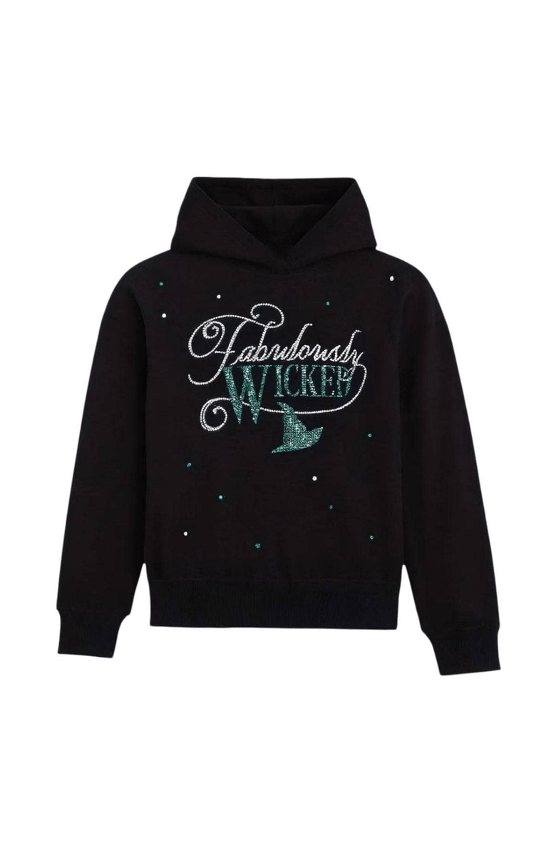 Lola + The Boys Fabulously Wicked Hoodie, Main, color, Black