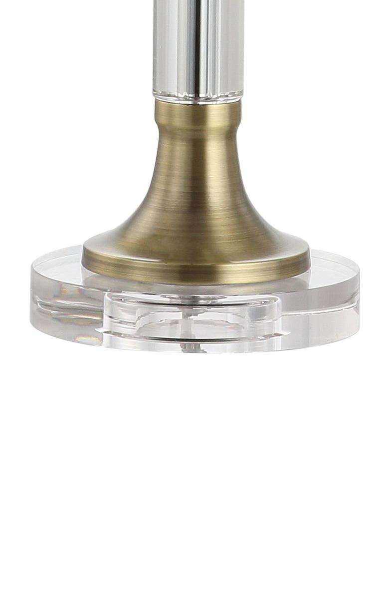 JONATHAN Y Mark 28" Crystal/Metal LED Table Lamp, Clear/Brass Gold, Alternate, color, Clear/Brass Gold