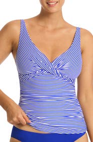 Sea Level Varsity Cross Front Multifit Tankini Top