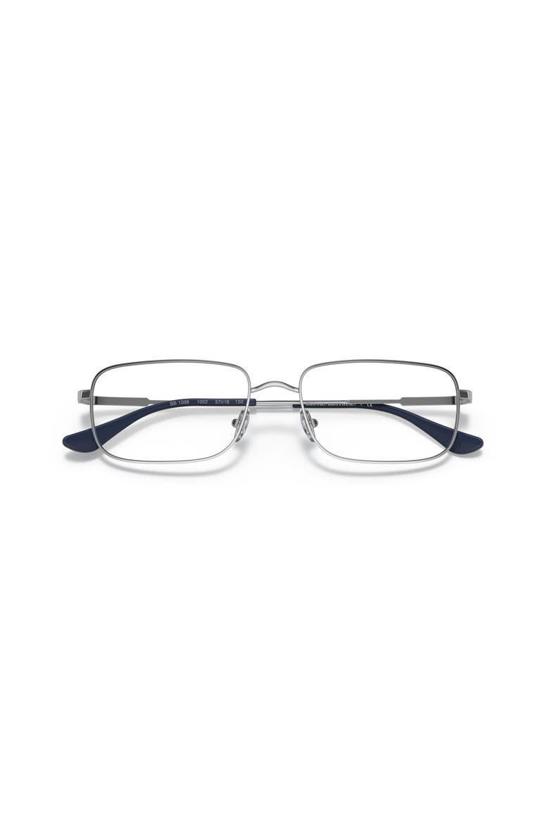 55mm Rectangle optical glasses, Alternate, color, Silver