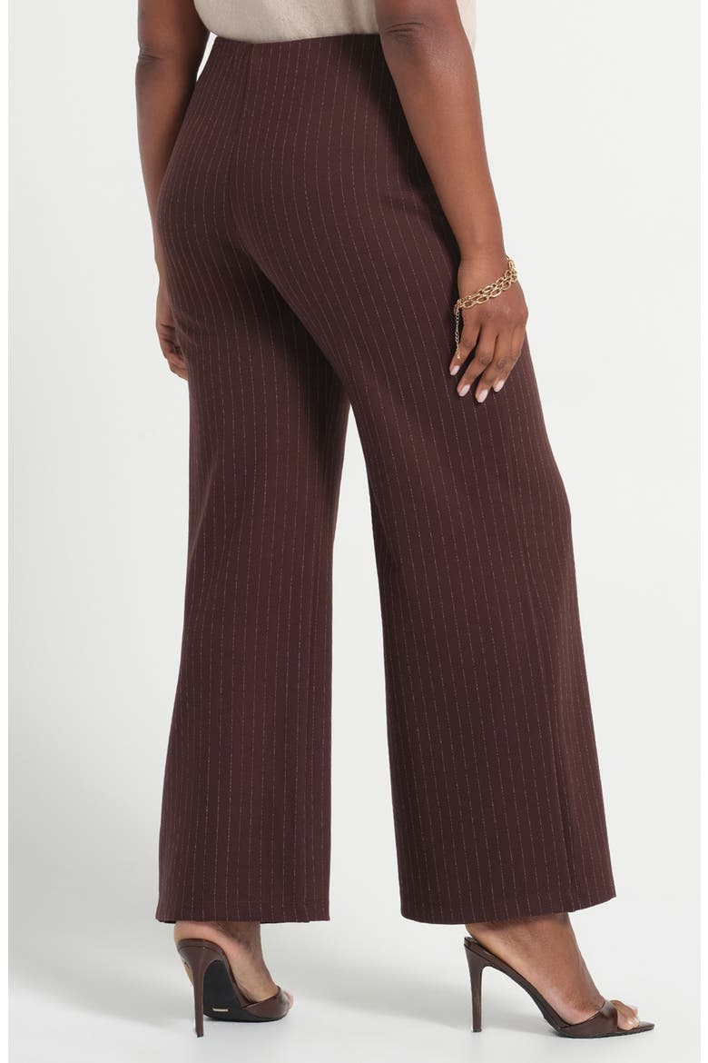 Marley Pinstripe Wide Leg Pants, Alternate, color, CHOC STRIPE