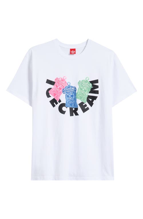 Icecream Pieces Graphic T-shirt In White