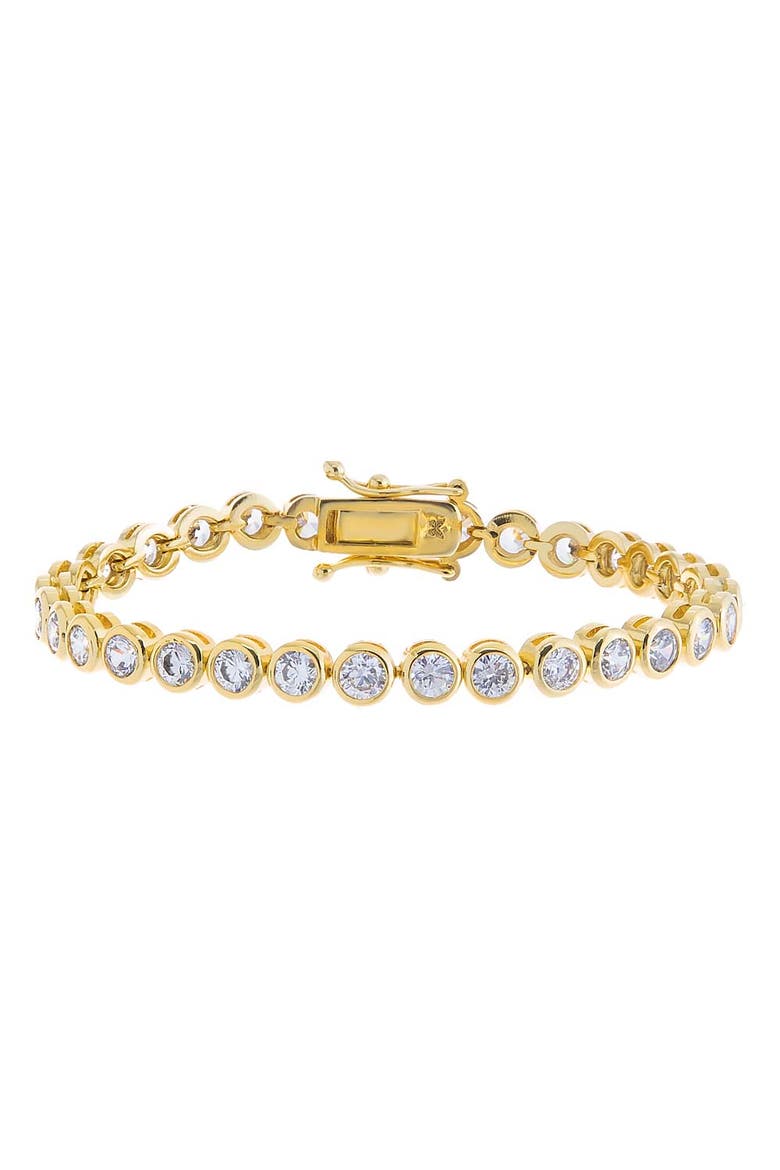 Bezel Tennis Bracelet, Main, color, Gold - 7 Inch / 2 MM