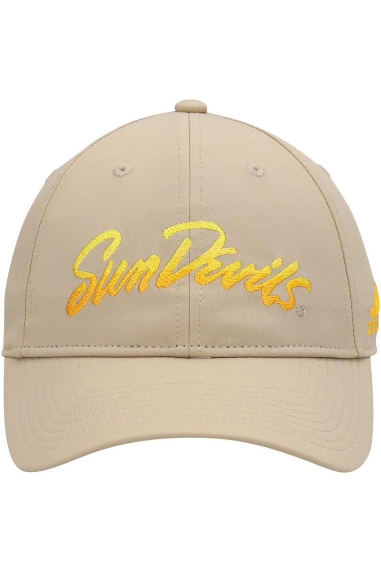 Men's adidas Khaki Arizona State Sun Devils Rising Devils Slouch Adjustable Hat, Alternate, color, Khaki