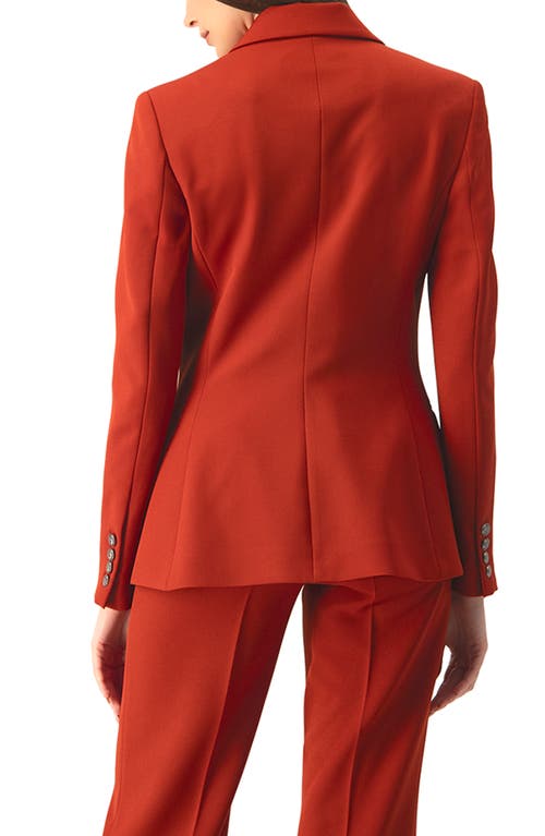 Ivonne Double-breasted Blazer In Orange