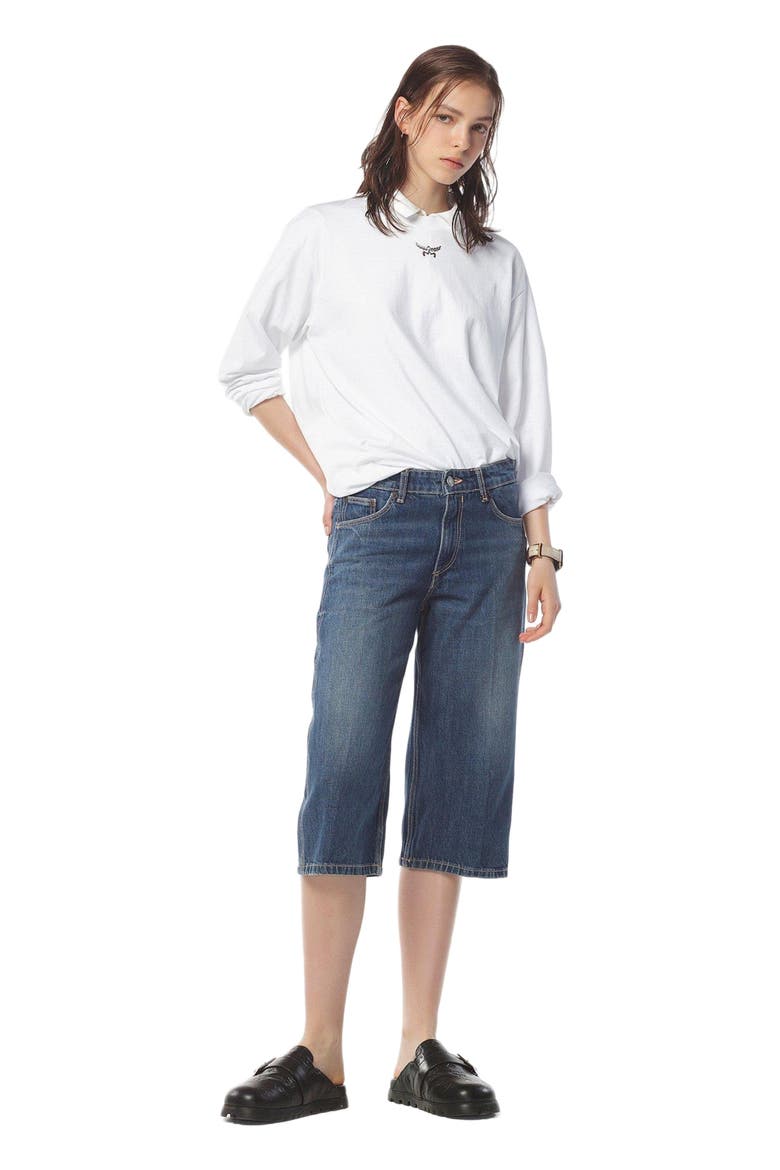 Essential Laurel Logo Shirt in Organic Cotton, Alternate, color, White