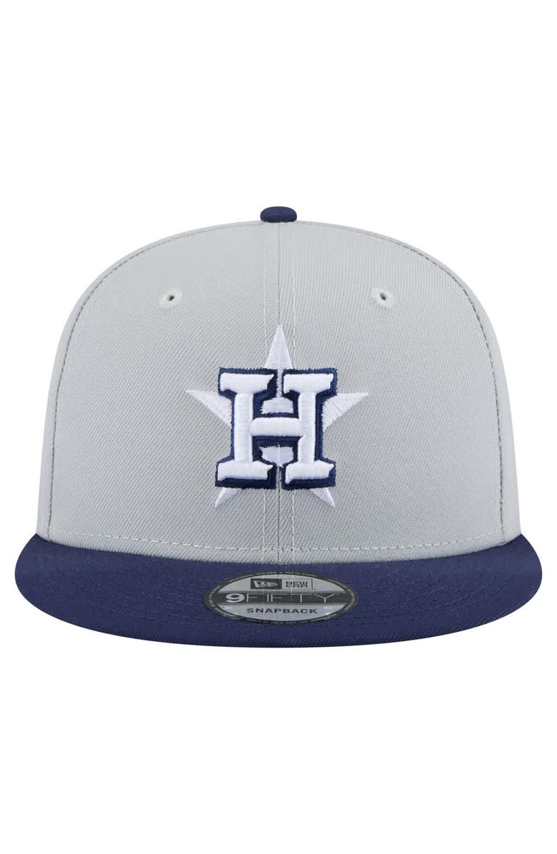 New Era Men's New Era Gray/Navy Houston Astros 2-Tone Color Pack 9FIFTY Snapback Hat, Alternate, color, 