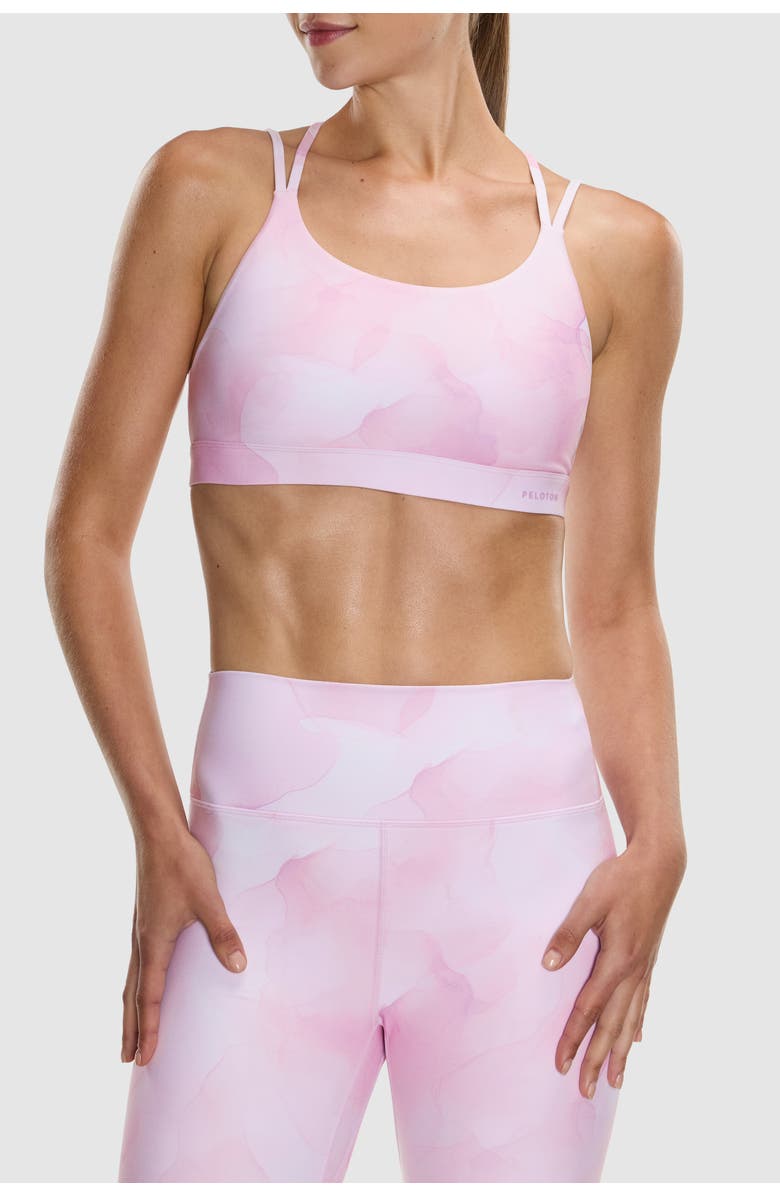 Peloton Cadent Strappy Y Back Bra - Print, Main, color, Lavender Smoke